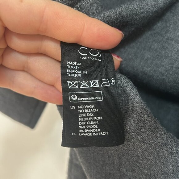 COS Wool Jumpsuit boilersuit dark grey short sleeve jogger size 4 or small - Picture 12 of 12